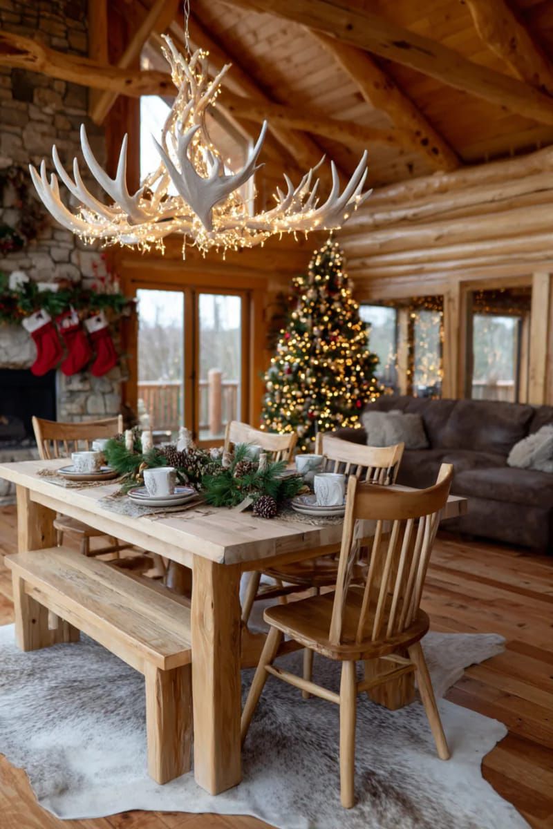 3. Antler Chandelier With Twinkling Lights - photo 2