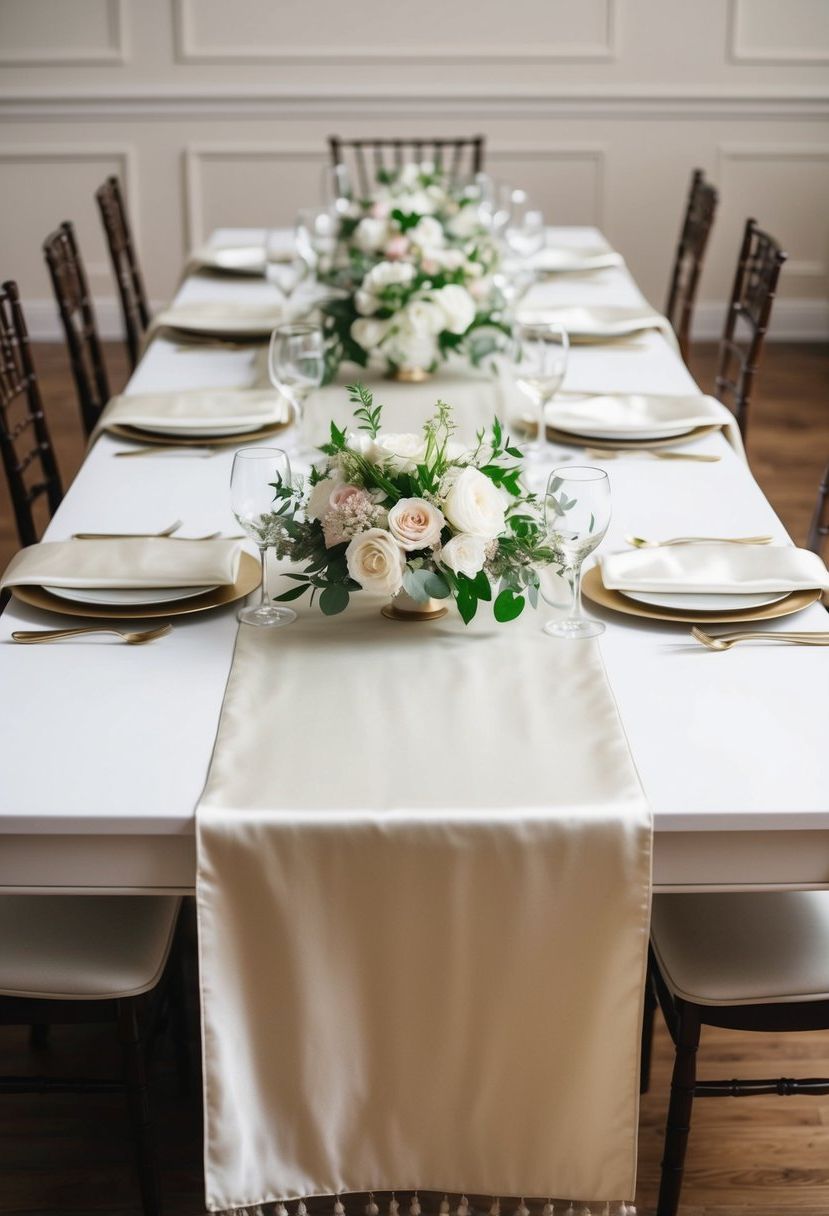 3) Ivory Silk Runner Styling