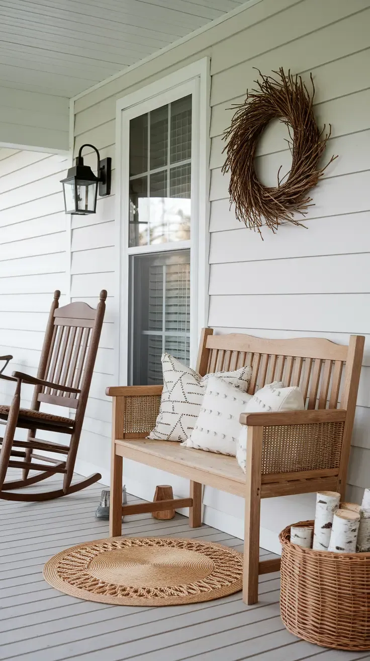 Wood and Wicker Accents for Fall