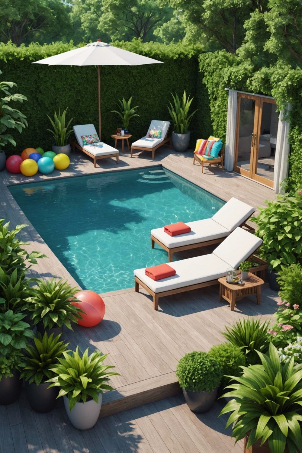 Square Decks Built for Corner Spaces