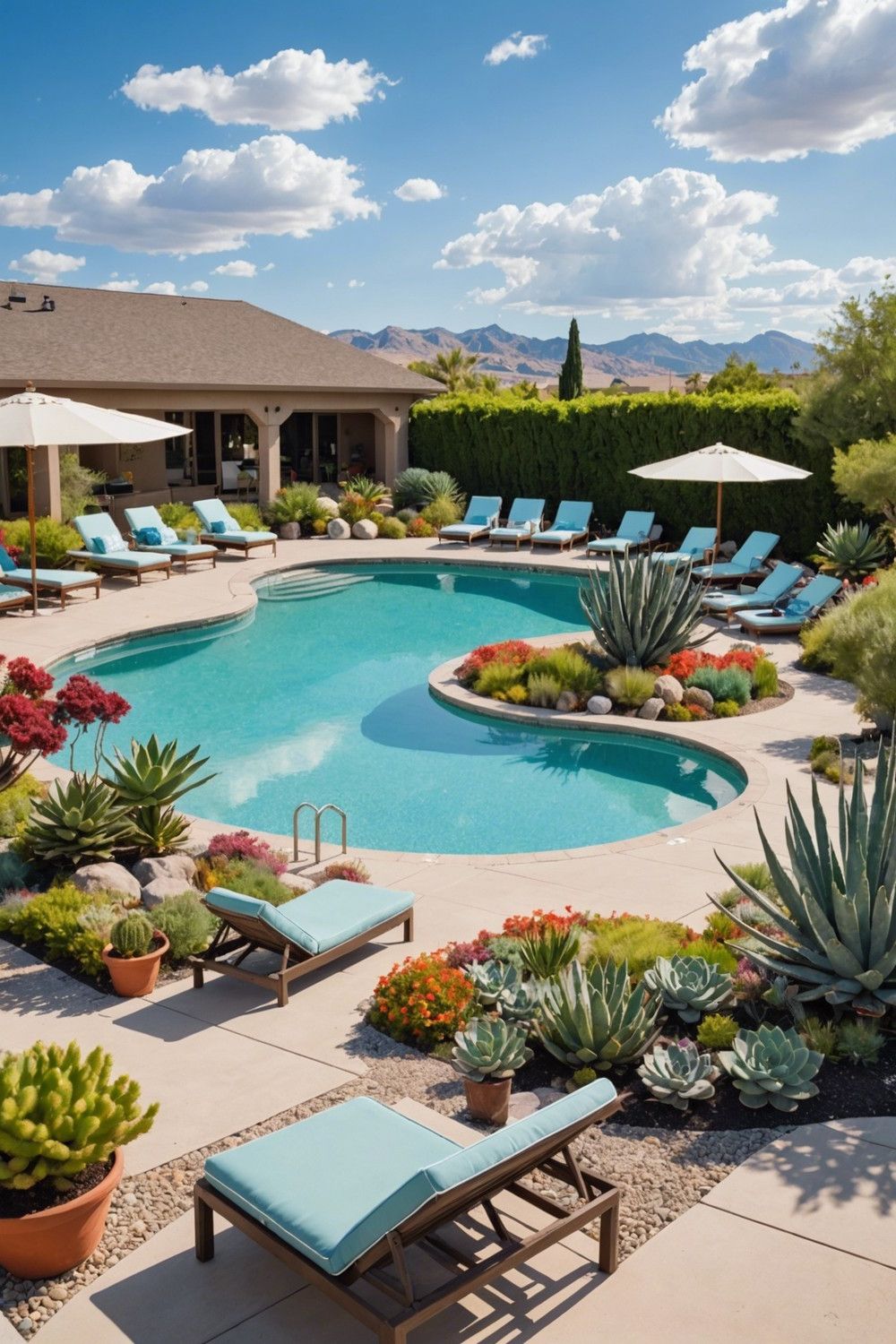 Stylish Succulent Pool Deck Designs