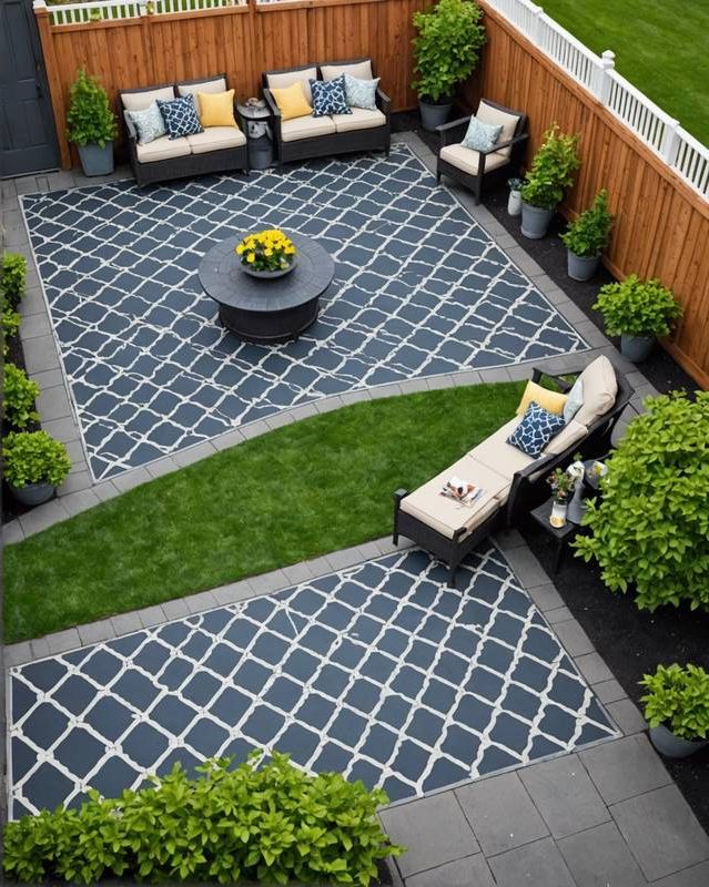 Bold Geometric Patio Pattern Ideas