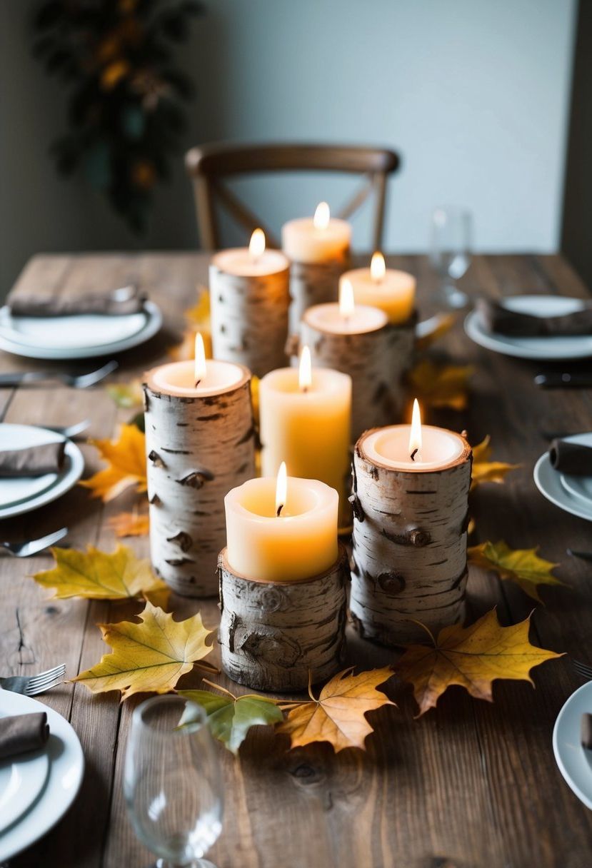 13) Birchwood Candle Holder Ideas