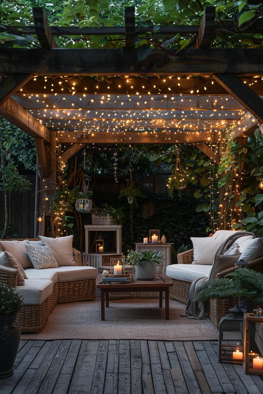5. Fairy-Tale Garden Pergola Setup