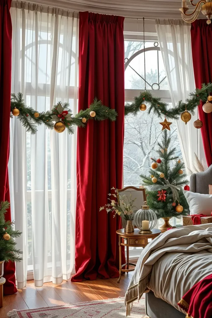 Dressing Bedroom Windows for the Holiday Season - photo 2