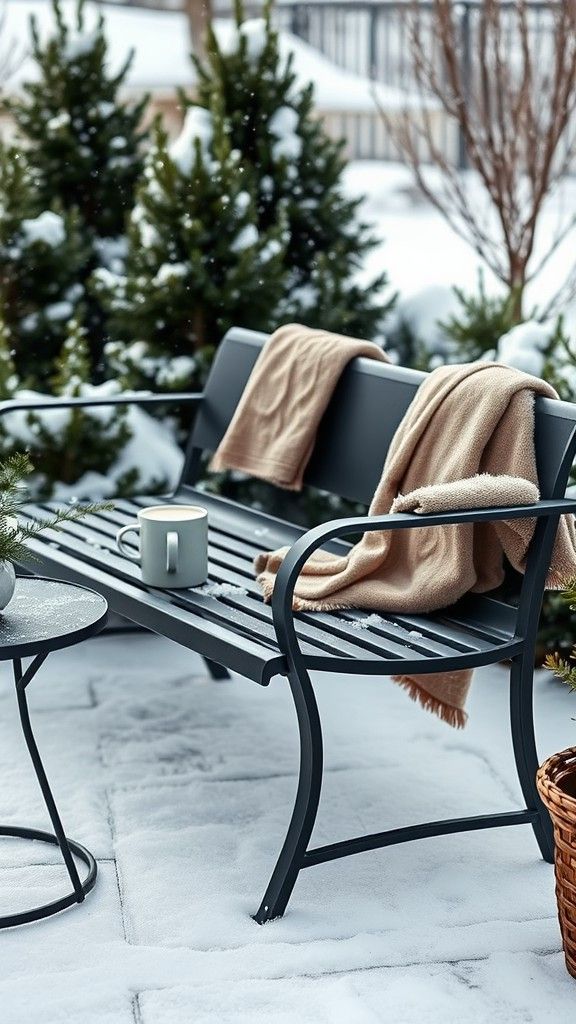 Steel Benches Built with Armrests