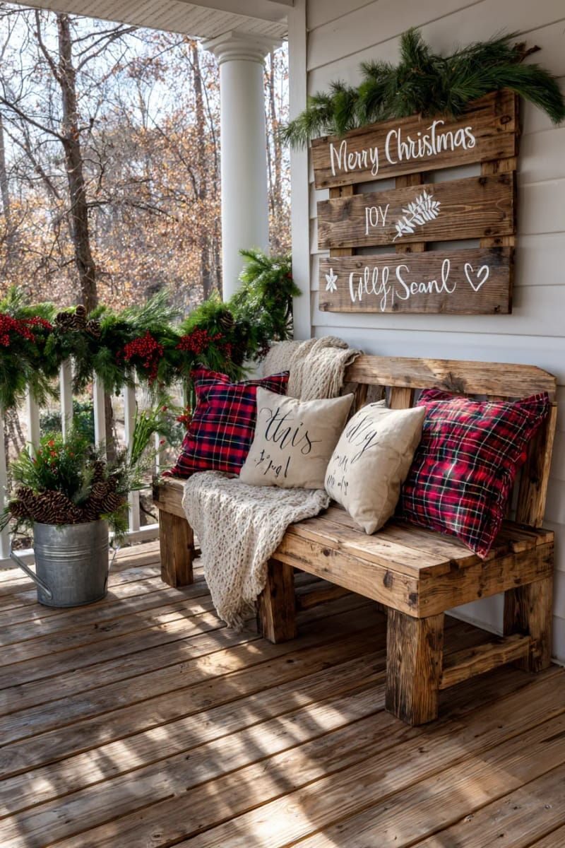 10. Rustic Pallet Sign with Christmas Quotes - photo 2