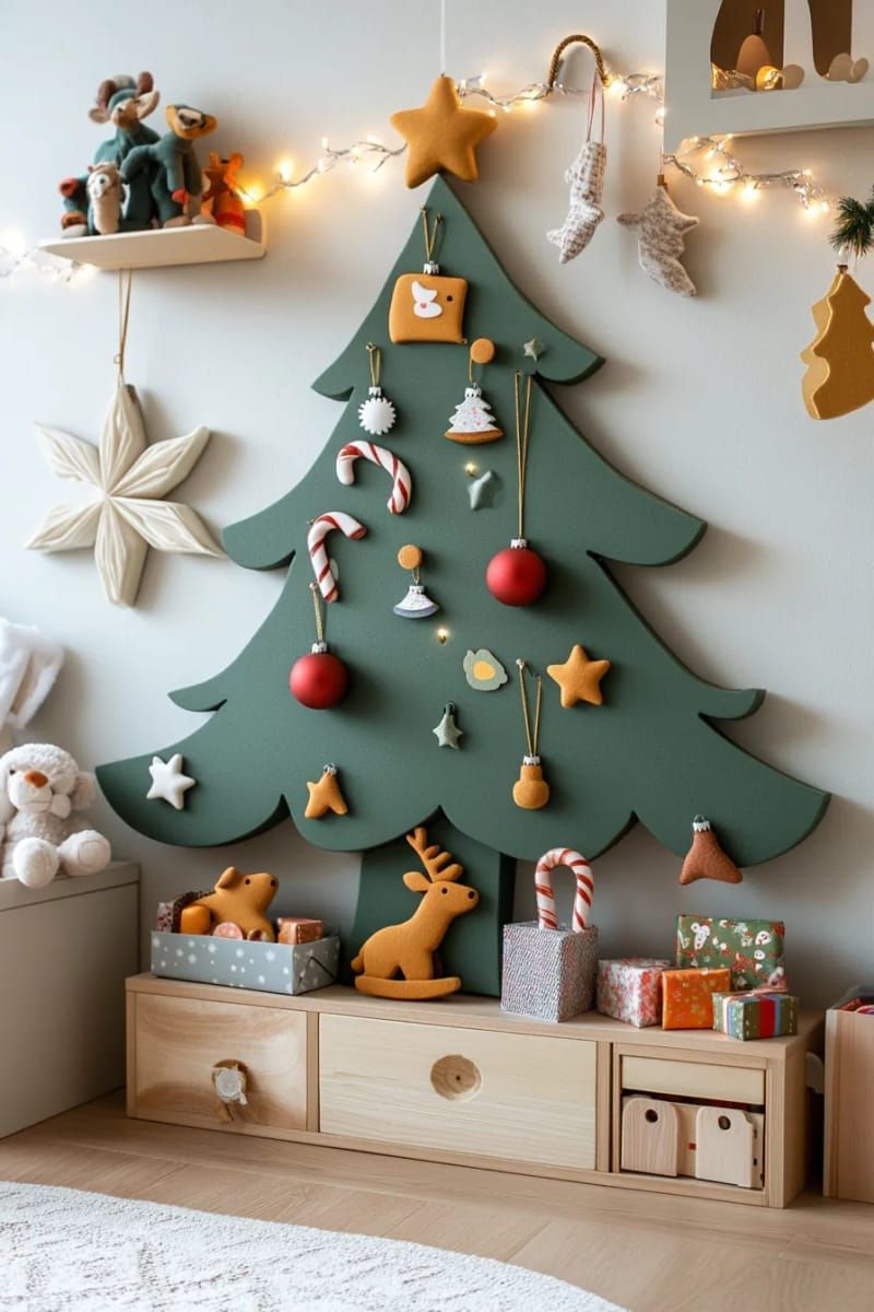 8. Magnet board tree with movable felt pieces