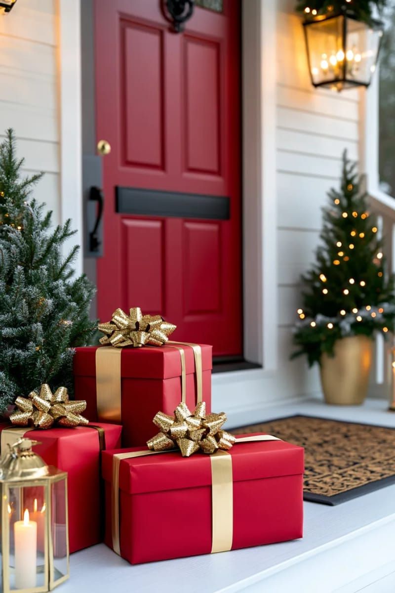 14. Red And Gold Gift Boxes By Frosted Evergreens - photo 3