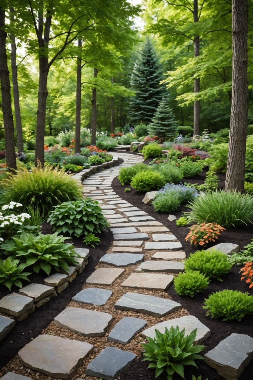 Line Garden Beds with Stone Borders
