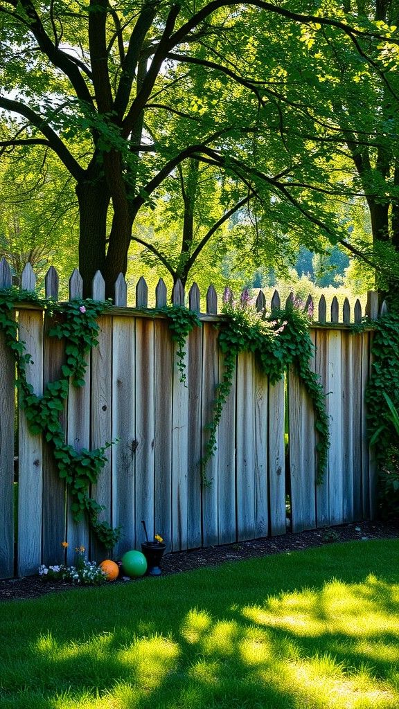 Rustic Fence Ideas for a Garden Border