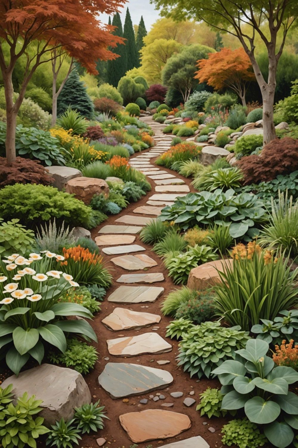 Earth-Tone Abstract Rock Painting Ideas