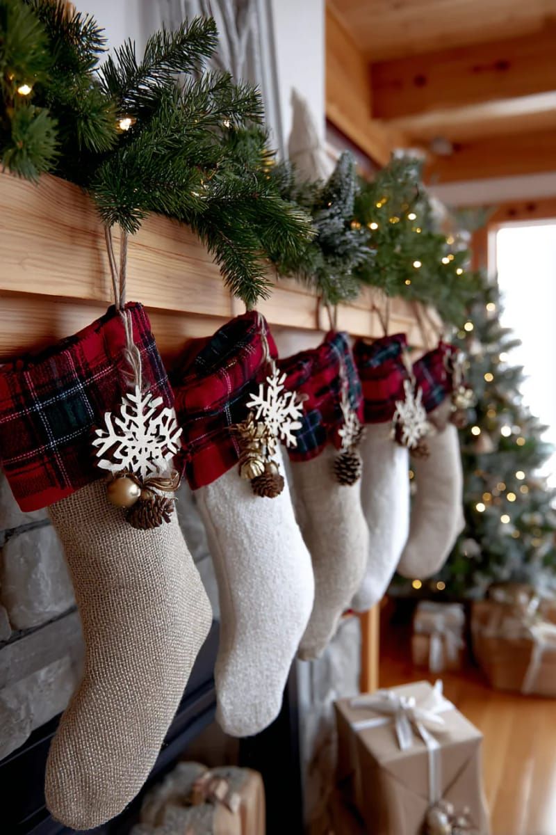 4. Wooden Snowflakes and Jingle Bells