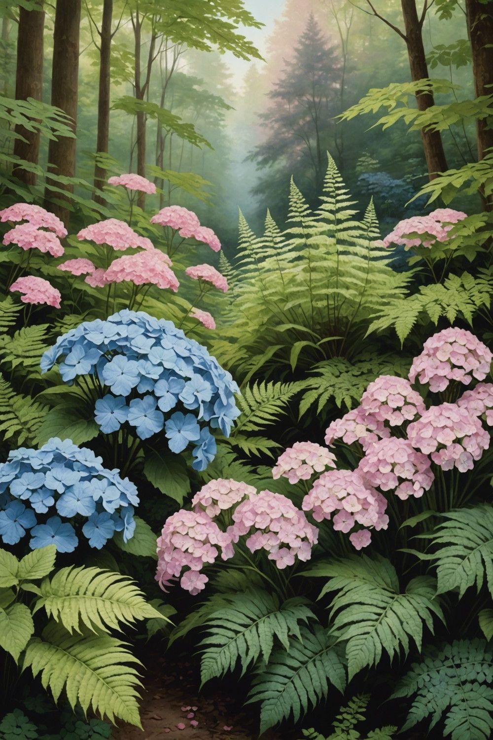 Pairing Hydrangeas with a Fern Understory