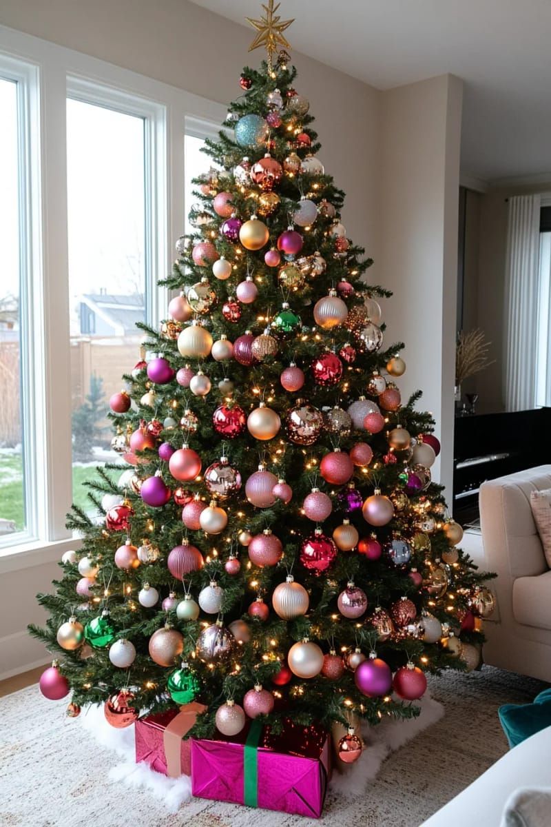 18. Top-to-bottom ombre ornaments for a gradient effect