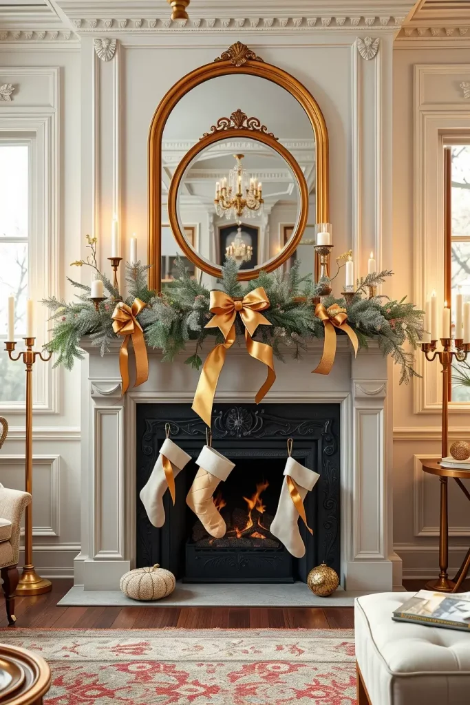 White and Gold Fireplace Decor for an Elegant Look - photo 2