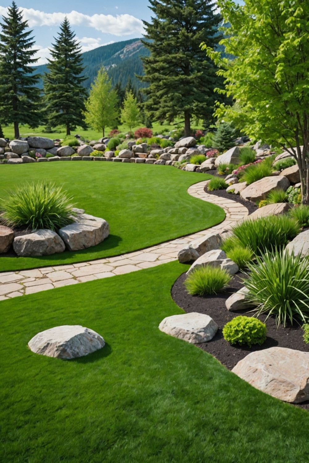 Border Your Lawn with Boulders