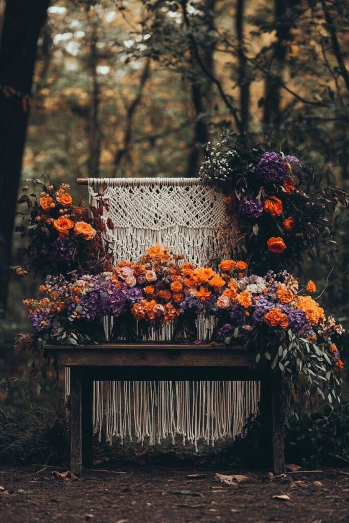 18. Boho Macrame Table Display