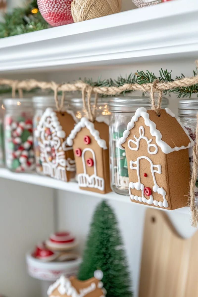 15. Gingerbread House Garland for Shelves - photo 2