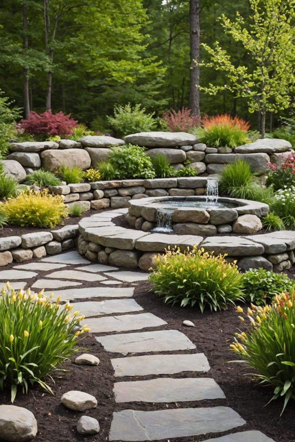 Build a Low Boulder Seating Wall