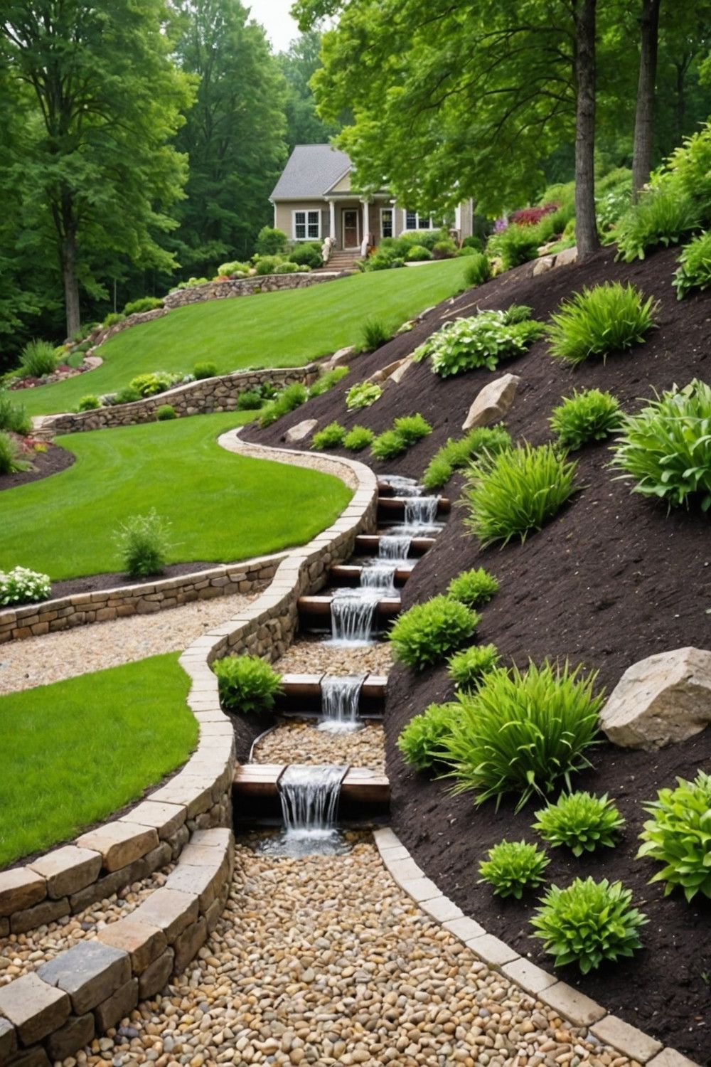 8) Drainage Solutions for Sloped Yards