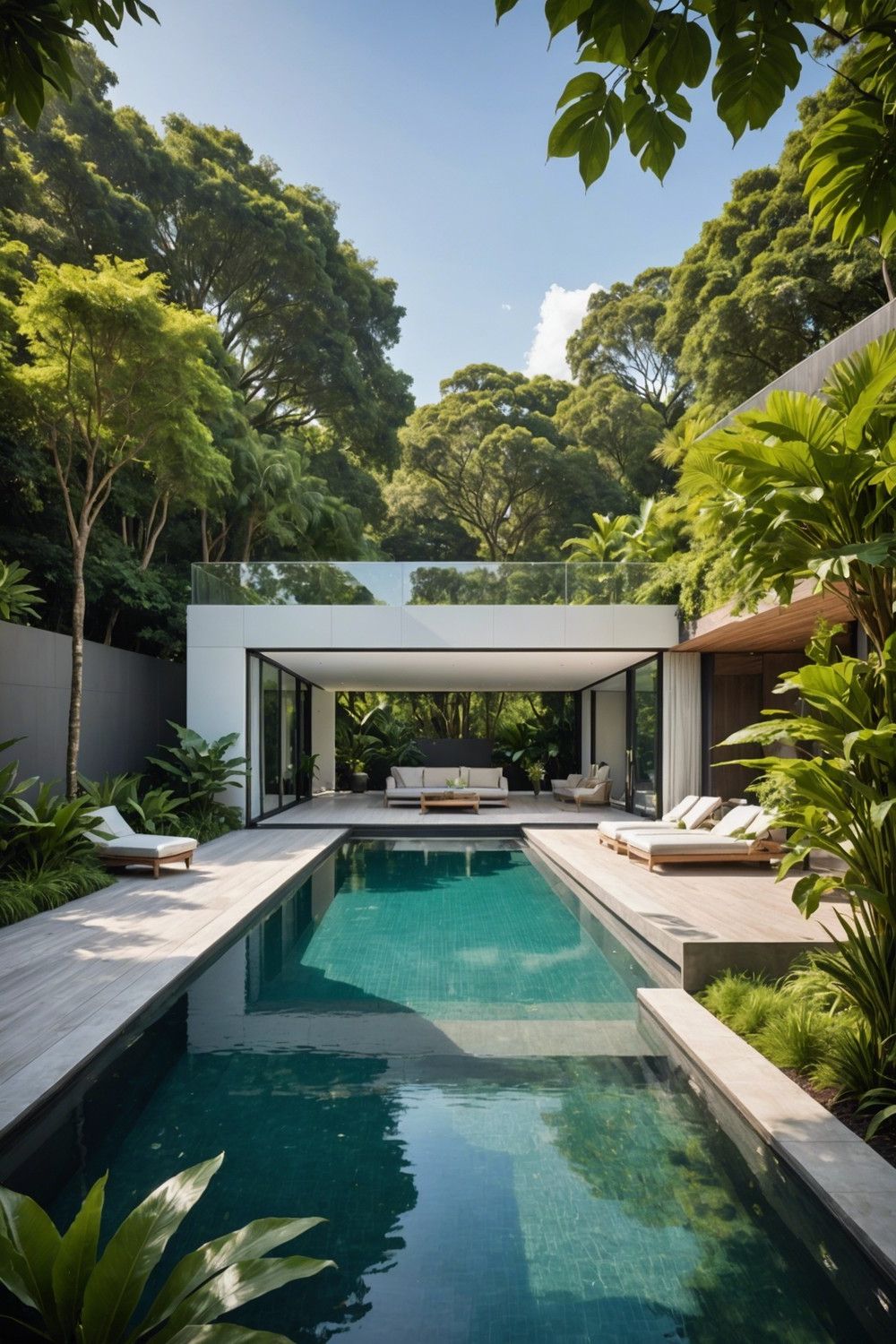 Sliding Glass Wall Pool Connection