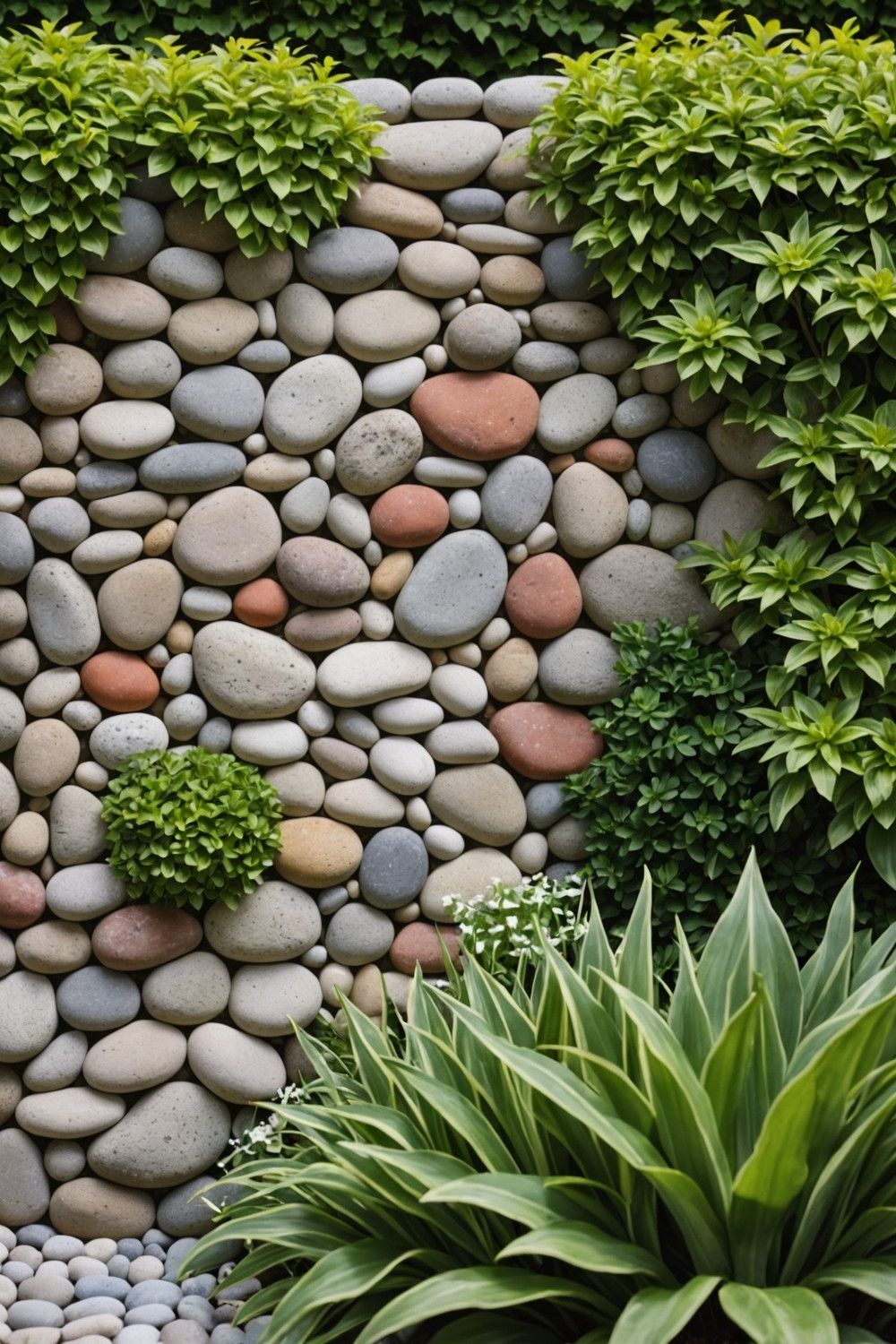 Building a Pebble Rock Wall