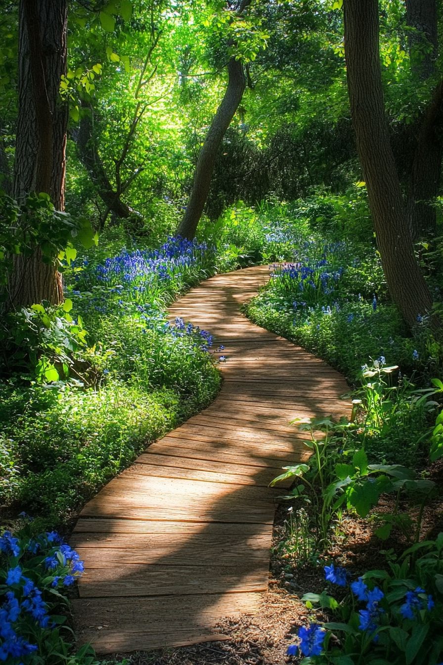 10. Wander a Curved Boardwalk Through the Flowers