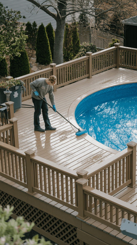 How to Maintain Your Above Ground Pool Deck - photo 2