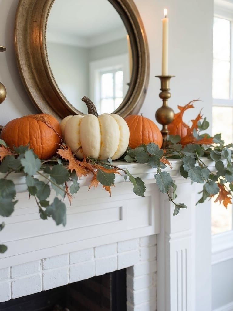 Decorate Mantels With Branches and Garlands