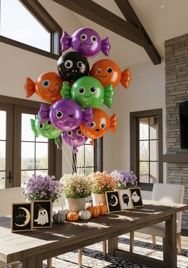 14. Spooky Cute Candy-Filled Balloons
