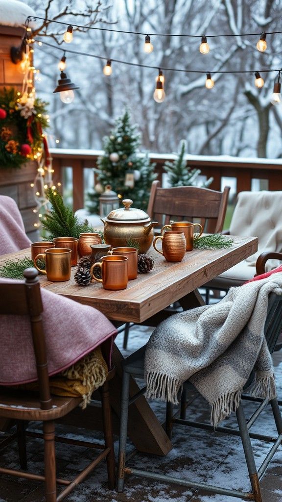 Setting Up a Mulled Wine Station