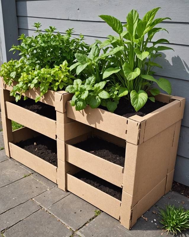 Planting in Cardboard Boxes