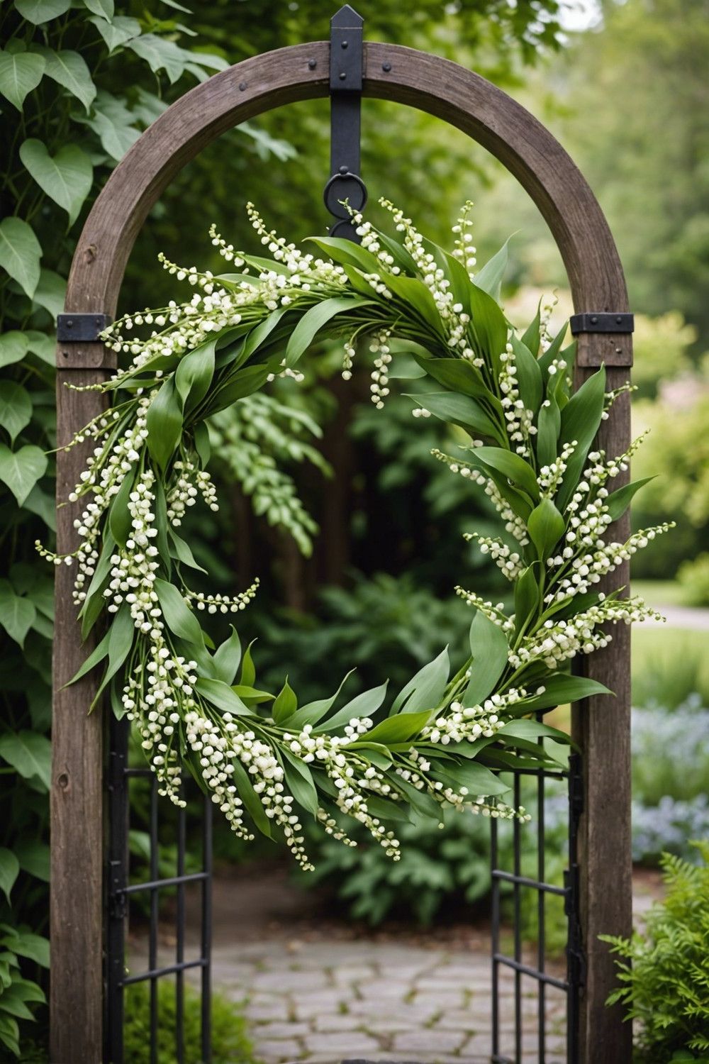 Craft a Lily of the Valley Wreath for the Gate