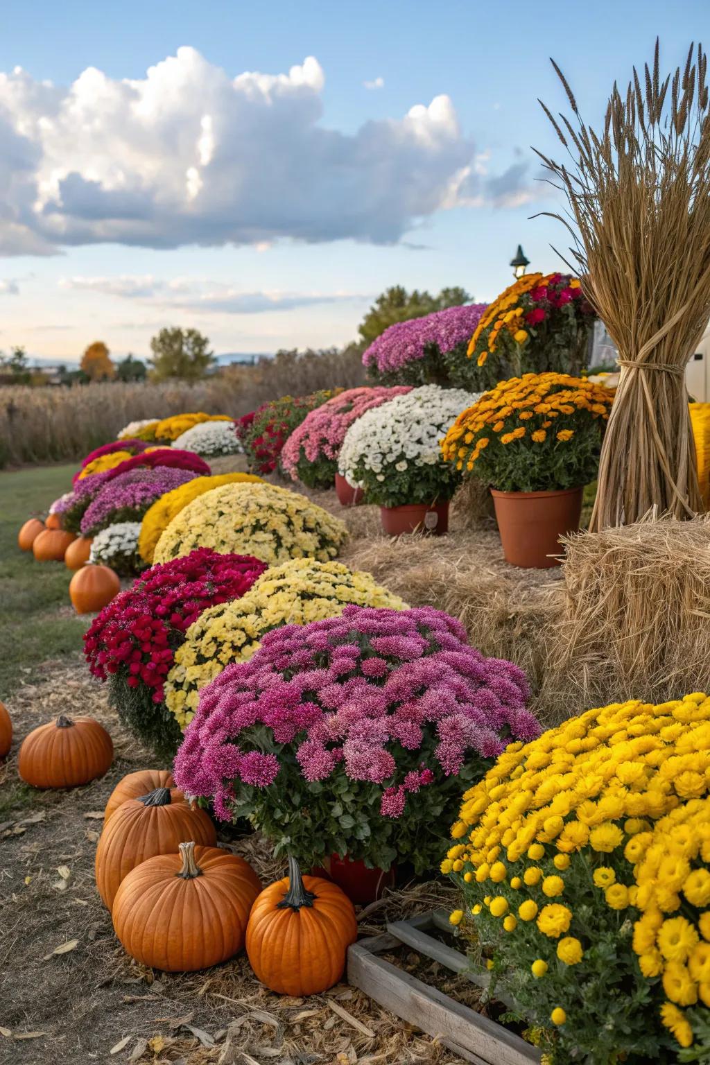 2. Charming Chrysanthemum Pots