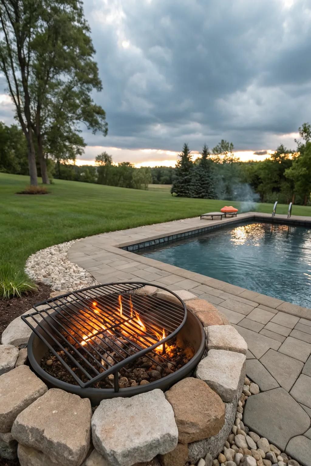 Grilling Options Built Into the Fire Pit