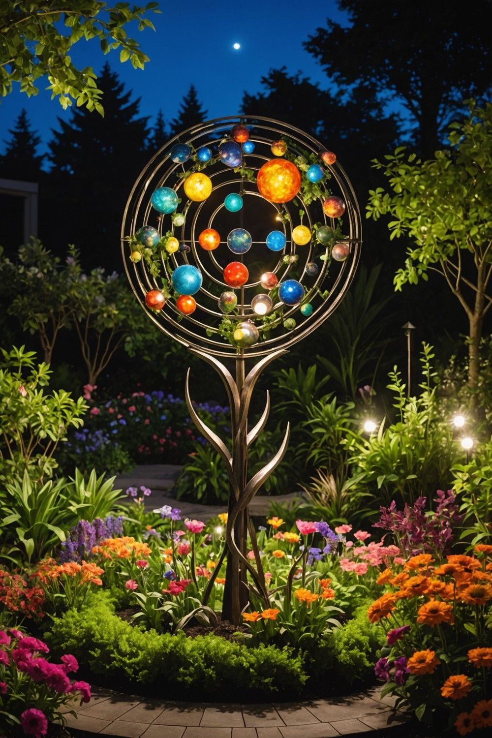 Glowing Solar System Garden Displays