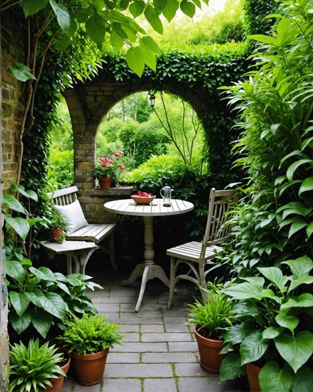 Secluded Corner Surrounded by Greenery