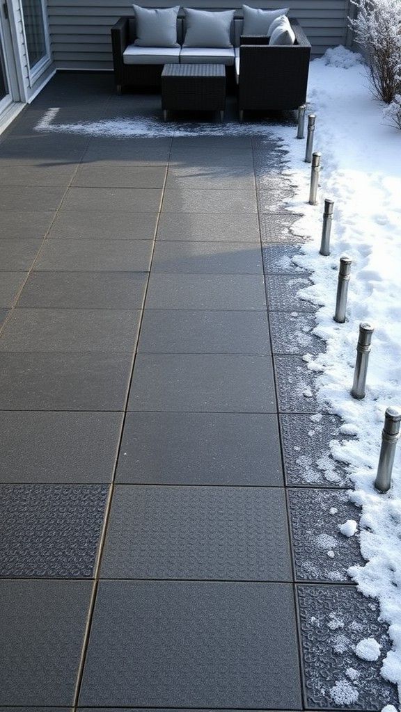 6) Interlocking Rubber Patio Tiles