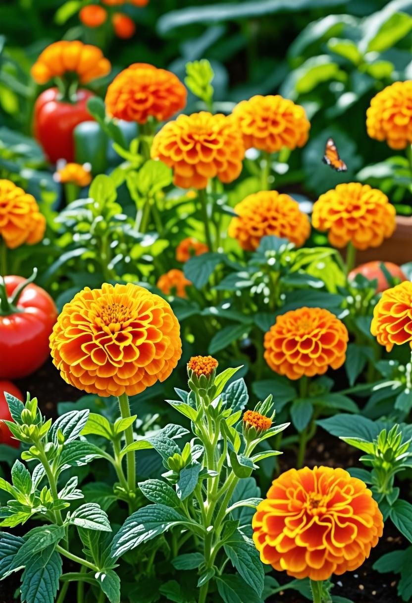 Companion Planting Marigolds for Pest Control
