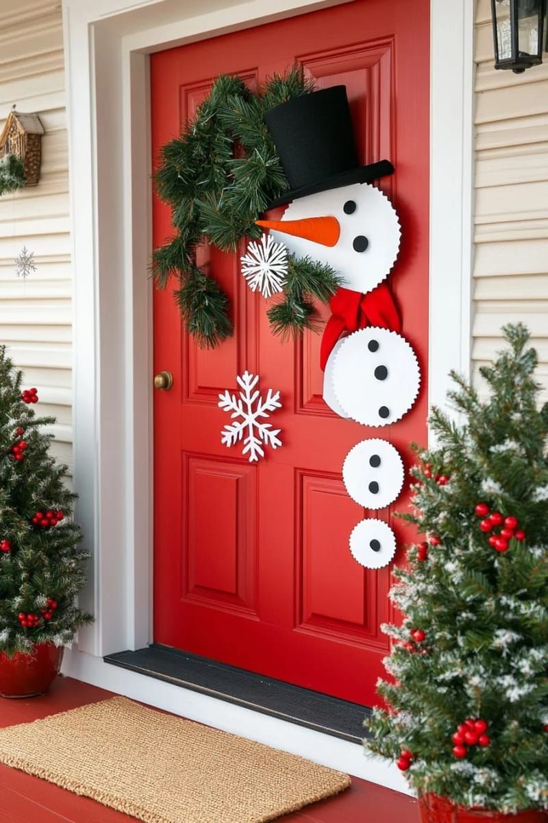 19. Paper Plate Snowman Craft with Felt Trim - photo 3