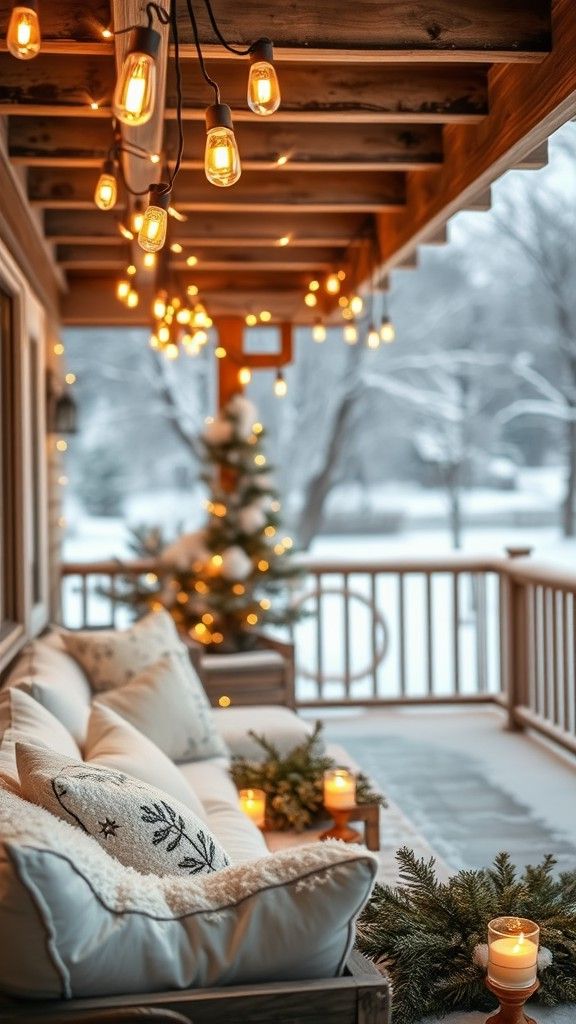 Hanging Candles Along the Patio