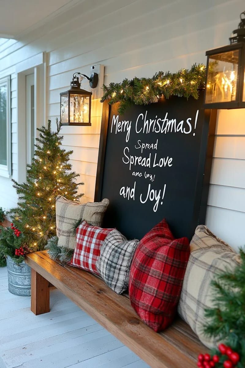 13. Black-Framed Chalkboard Sign with Holiday Sayings - photo 2