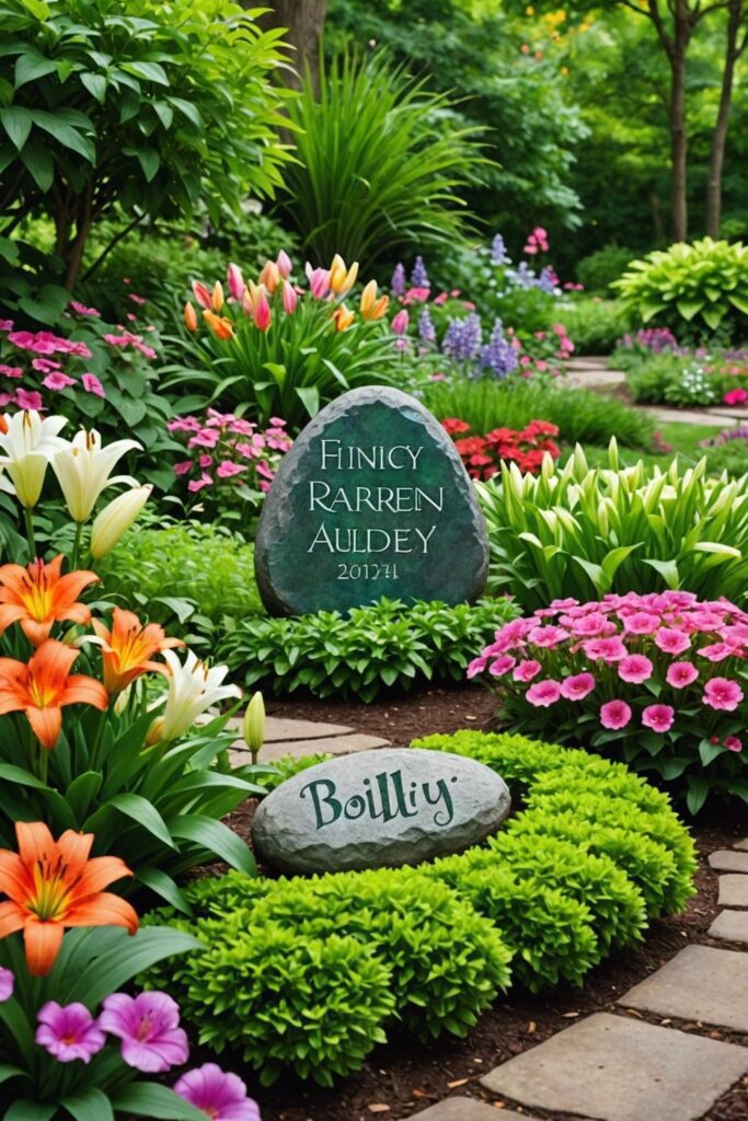 Custom Garden Marker Rock Ideas