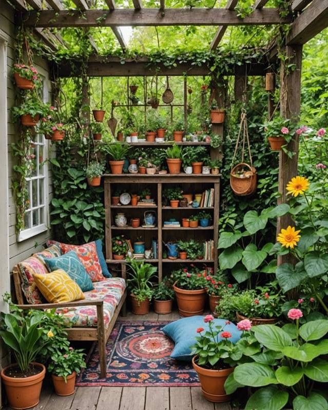 Secret Garden Featuring Hidden Nooks And Cozy Corners