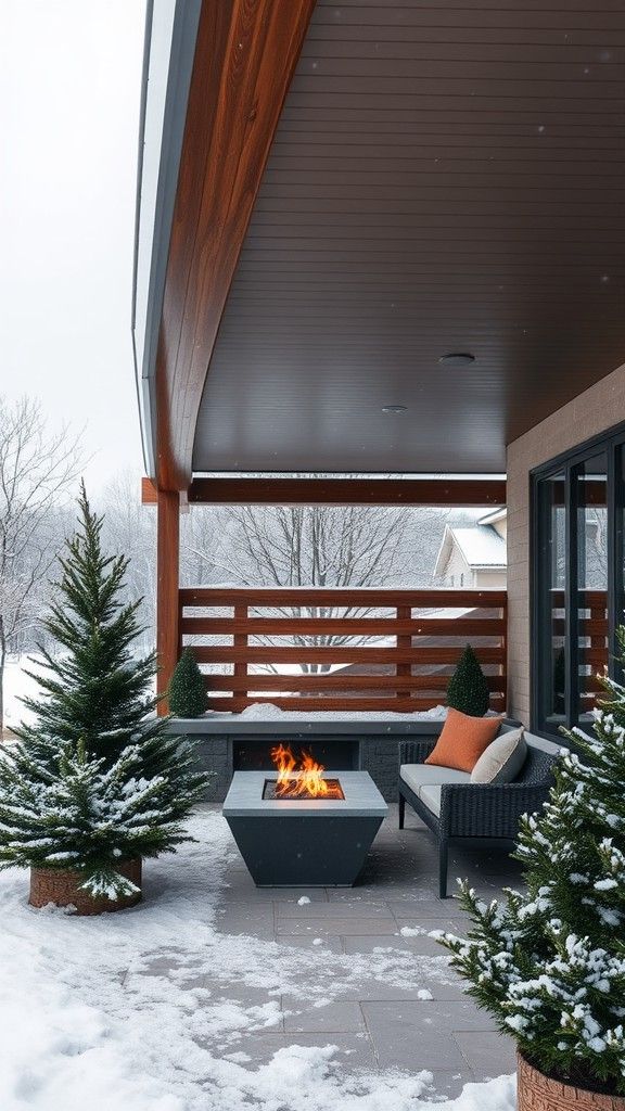 Fireplace Seating Areas With Shelter