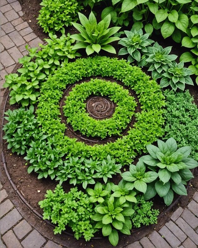 Herb Spiral Garden Border