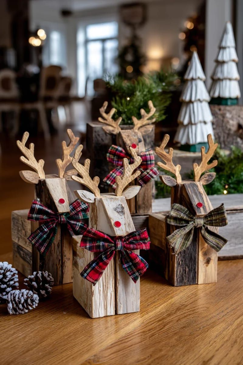 3. Wooden pallet reindeer with button noses - photo 2