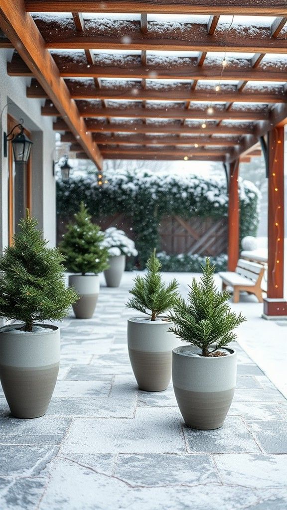 Add Potted Winter Plants