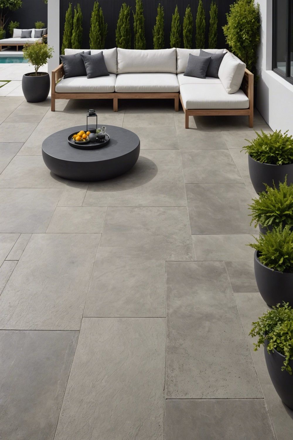 Textured Concrete for Modern Patios